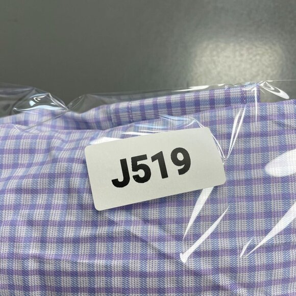 NEW Duchamp Men's 16.5 L Slim Fit Long Sleeve Shirt Checkered Pattern Stretch - Picture 9 of 9